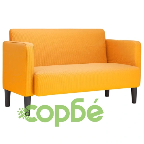 Диван Loveseat с Велурена Тапицерия, Светложълт, 109 см Ширина ➤ топ цена ➤ sorbe.bg