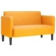 Диван Loveseat с Велурена Тапицерия, Светложълт, 109 см Ширина
