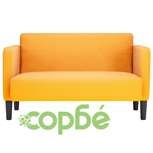 Диван Loveseat с Велурена Тапицерия, Светложълт, 109 см Ширина ➤ топ цена ➤ sorbe.bg