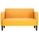 Диван Loveseat с Велурена Тапицерия, Светложълт, 109 см Ширина