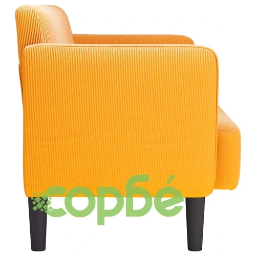 Диван Loveseat с Велурена Тапицерия, Светложълт, 109 см Ширина ➤ топ цена ➤ sorbe.bg