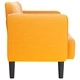 Диван Loveseat с Велурена Тапицерия, Светложълт, 109 см Ширина