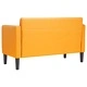 Диван Loveseat с Велурена Тапицерия, Светложълт, 109 см Ширина