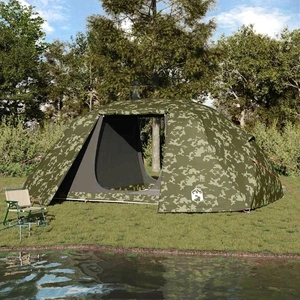 Риболовна палатка за 7 души, Камуфлаж, Водоустойчива, 514 x 465 x 187 см, Полиестер