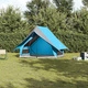 Палатка за къмпинг 3-местна синя 220x233x184 см полиестер водоустойчива