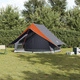 Къмпинг палатка A-Frame за 5 души - Сива и Оранжева Водонепромокаема Полиестер 256x256x185 см