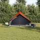 Къмпинг палатка A-Frame за 5 души - Сива и Оранжева Водонепромокаема Полиестер 256x256x185 см
