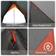 Семейна палатка A-Frame 7-местна Сива и Оранжева Водоустойчива от Полиестер 286x315x200 см