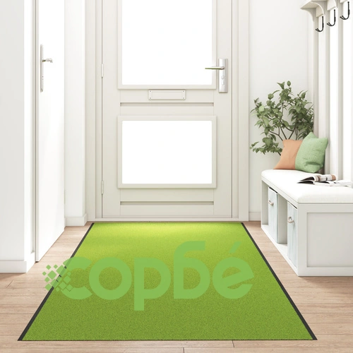 Изтривалка за обувки от полиамид, перяща се, зелена, 400x120x0.9 см, за вътрешна и външна употреба ➤ топ цена ➤ sorbe.bg