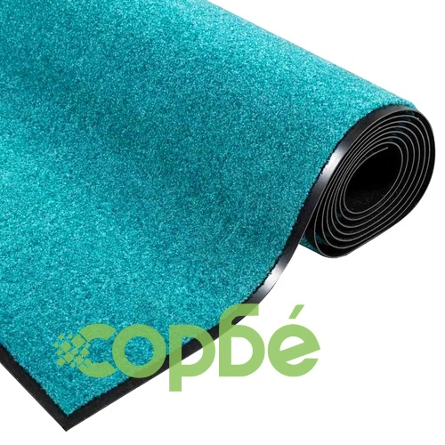Мат за врата циан и черен 120x250 см от полиамид и PVC ➤ топ цена ➤ sorbe.bg