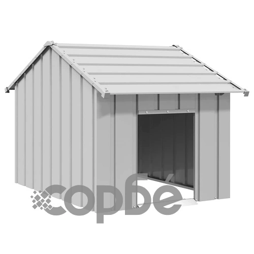 Къща за кучета с покрив от поцинкована стомана - 83x130x85 cm, водоустойчива и издръжлива ➤ топ цена ➤ sorbe.bg