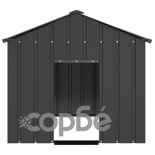 Просторна Къща за Кучета с Покрив 113x153x101 см от Поцинкована Стомана ➤ топ цена ➤ sorbe.bg
