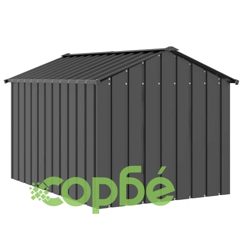 Просторна Къща за Кучета с Покрив 113x153x101 см от Поцинкована Стомана ➤ топ цена ➤ sorbe.bg