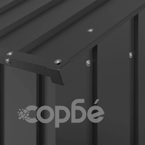 Просторна Къща за Кучета с Покрив 113x153x101 см от Поцинкована Стомана ➤ топ цена ➤ sorbe.bg