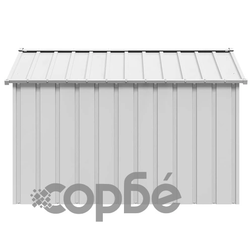 Къща за кучета с покрив от поцинкована стомана 113x153x101 cm ➤ топ цена ➤ sorbe.bg