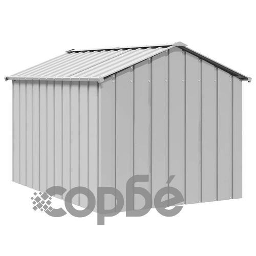 Къща за кучета с покрив от поцинкована стомана 113x153x101 cm ➤ топ цена ➤ sorbe.bg