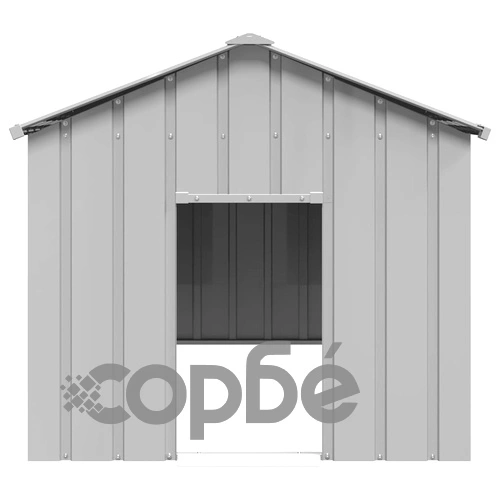 Просторна Къща за Кучета с Покрив от Поцинкована Стомана 114x202x101 cm ➤ топ цена ➤ sorbe.bg