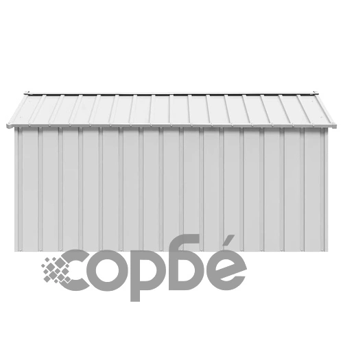 Просторна Къща за Кучета с Покрив от Поцинкована Стомана 114x202x101 cm ➤ топ цена ➤ sorbe.bg