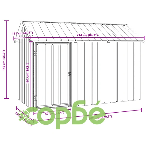 Просторна Метална Клетка за Птици Антрацит 112x215x141 см от Поцинкована Стомана за Градина ➤ топ цена ➤ sorbe.bg