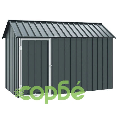 Просторна Метална Клетка за Птици Антрацит 112x215x141 см от Поцинкована Стомана за Градина ➤ топ цена ➤ sorbe.bg