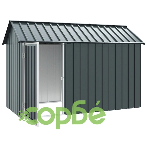 Просторна Метална Клетка за Птици Антрацит 112x215x141 см от Поцинкована Стомана за Градина ➤ топ цена ➤ sorbe.bg