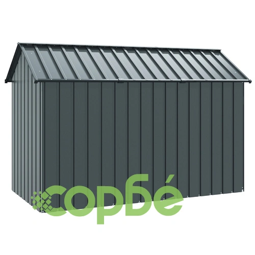 Просторна Метална Клетка за Птици Антрацит 112x215x141 см от Поцинкована Стомана за Градина ➤ топ цена ➤ sorbe.bg