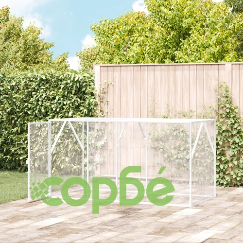 Клетка за птици от стомана, антрацит, 102x208x108 см, за външна употреба ➤ топ цена ➤ sorbe.bg