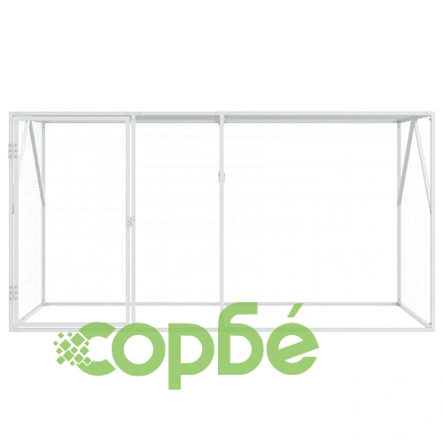 Клетка за птици от стомана, антрацит, 102x208x108 см, за външна употреба ➤ топ цена ➤ sorbe.bg