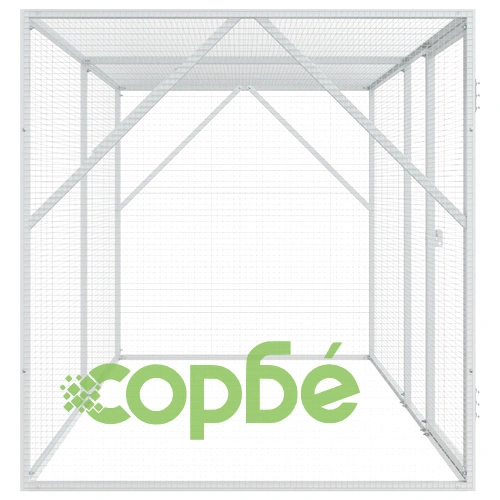 Клетка за птици от стомана, антрацит, 102x208x108 см, за външна употреба ➤ топ цена ➤ sorbe.bg