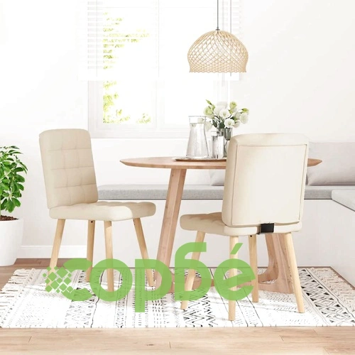 Елегантни трапезни столове от лен, комплект 2 броя, 45 x 54 x 86 см ➤ топ цена ➤ sorbe.bg