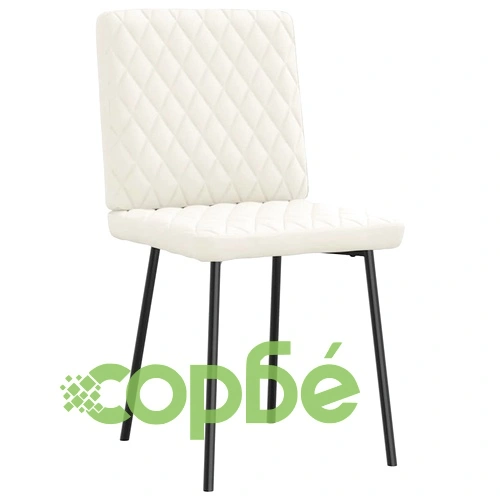 Елегантни Трапезни Столове от Кадифе, 2 бр, Кремави, 45 x 54 x 83 см ➤ топ цена ➤ sorbe.bg