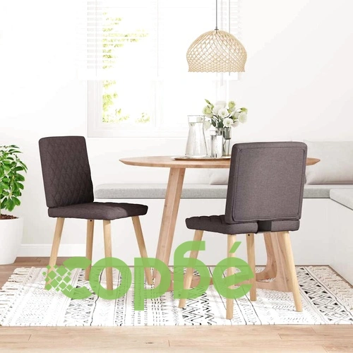 Трапезни столове от полиестер, 2 бр, тъмнокафяви, 45 x 54 x 86 см ➤ топ цена ➤ sorbe.bg