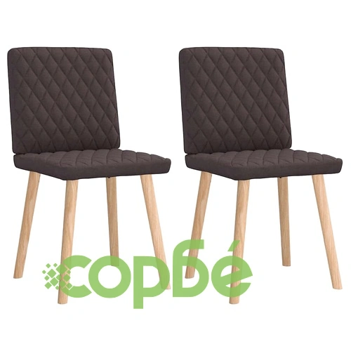 Трапезни столове от полиестер, 2 бр, тъмнокафяви, 45 x 54 x 86 см ➤ топ цена ➤ sorbe.bg
