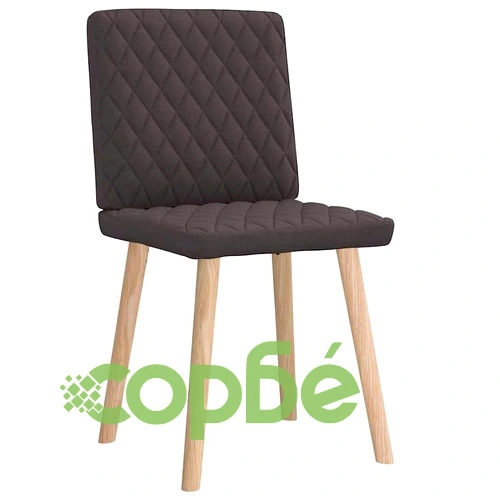 Трапезни столове от полиестер, 2 бр, тъмнокафяви, 45 x 54 x 86 см ➤ топ цена ➤ sorbe.bg