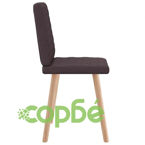 Трапезни столове от полиестер, 2 бр, тъмнокафяви, 45 x 54 x 86 см ➤ топ цена ➤ sorbe.bg