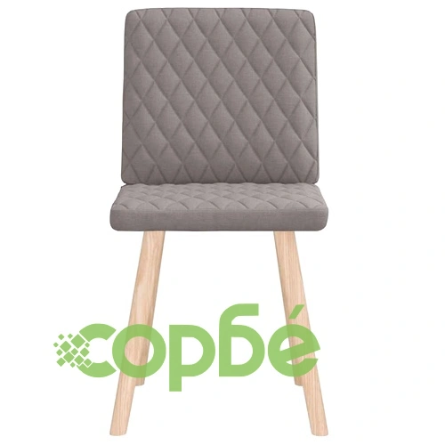 Трапезни столове, 2 бр, таупе, текстил с полиестерна дамаска ➤ топ цена ➤ sorbe.bg