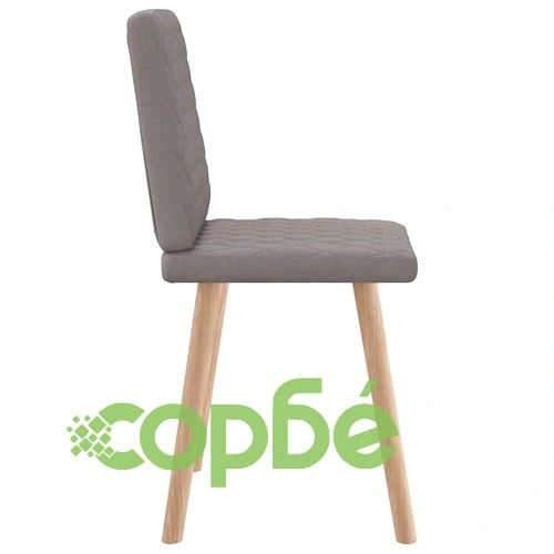 Трапезни столове, 2 бр, таупе, текстил с полиестерна дамаска ➤ топ цена ➤ sorbe.bg