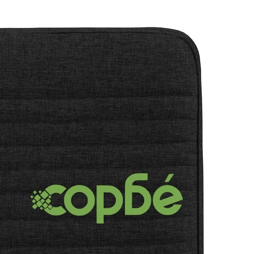 Трапезни столове, 2 бр, черни, полиестерен текстил, с метална рамка ➤ топ цена ➤ sorbe.bg