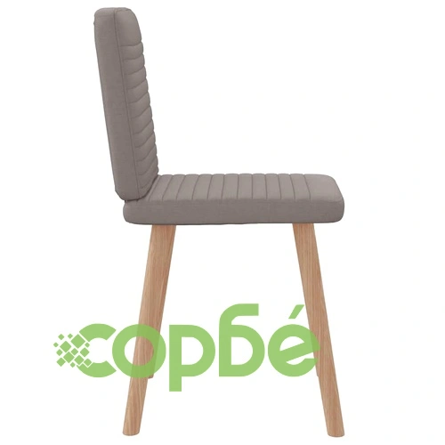 Трапезни столове, 2 бр, таупе, текстил с полиестерен плат ➤ топ цена ➤ sorbe.bg