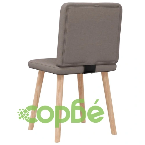 Трапезни столове, 2 бр, таупе, текстил с полиестерен плат ➤ топ цена ➤ sorbe.bg