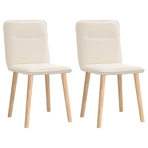 Трапезни столове от лен, комплект 2 броя, 45 x 54 x 86 см