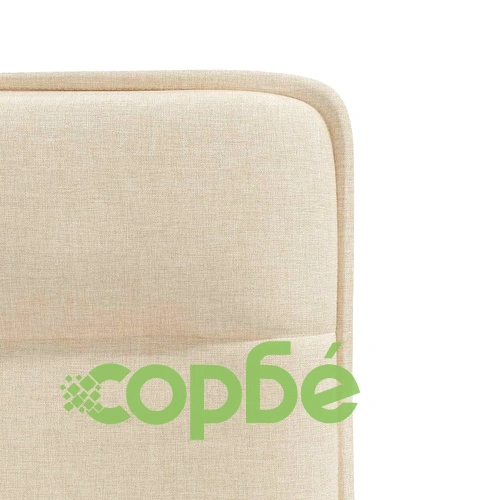 Трапезни столове 2 броя, кремави, текстил с въртяща функция ➤ топ цена ➤ sorbe.bg