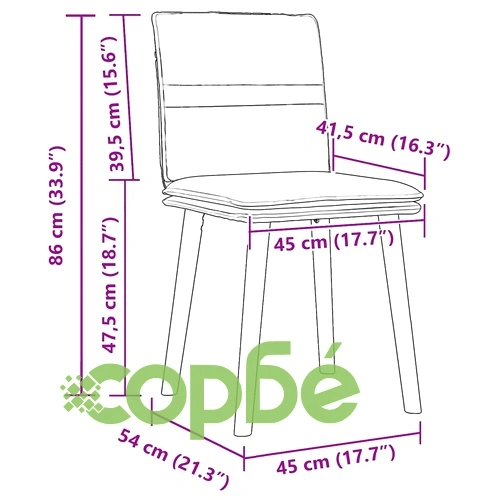 Трапезни столове от каучуково дърво, 2 бр, тъмносиви, текстил полиестер ➤ топ цена ➤ sorbe.bg