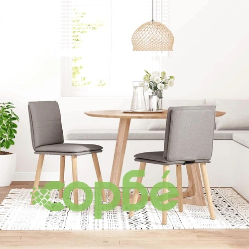 Трапезни столове от текстил, 2 бр, цвят таупе, размери 45x54x86 см ➤ топ цена ➤ sorbe.bg