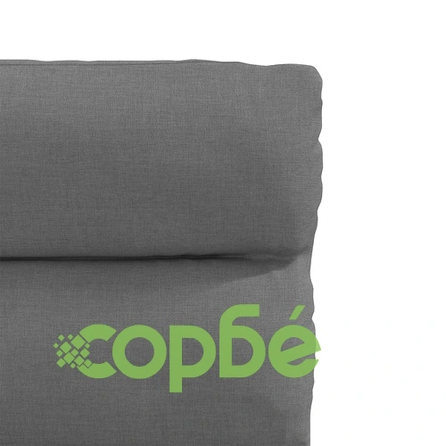 Трапезни столове от текстил, 2 броя, тъмносиви, с каучуково дърво ➤ топ цена ➤ sorbe.bg