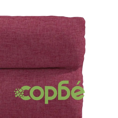 Трапезни столове от каучуково дърво, 2 бр, виненочервени, текстил ➤ топ цена ➤ sorbe.bg