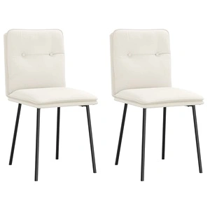 Трапезни столове 2 бр. кремави кадифе 45x54x83 см