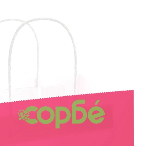 Хартиени торбички с дръжки - 250 бр., розови, 32x22x28 см, крафт хартия ➤ топ цена ➤ sorbe.bg