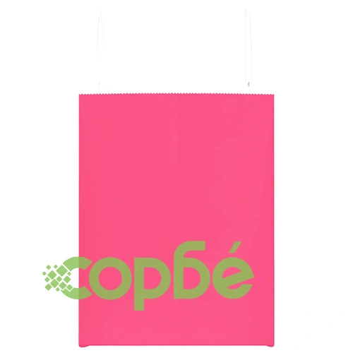 Хартиени торбички с дръжки - 250 бр., розови, 32x22x28 см, крафт хартия ➤ топ цена ➤ sorbe.bg