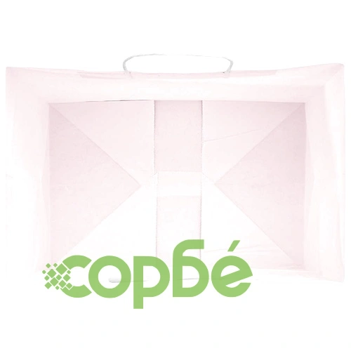 Хартиени торбички с дръжки - 250 бр., розови, 32x22x28 см, крафт хартия ➤ топ цена ➤ sorbe.bg